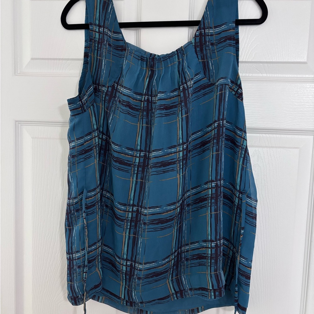 Blue Plaid Women's Top
